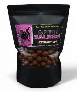 Squid Salmon ATTRACT Line Boilies