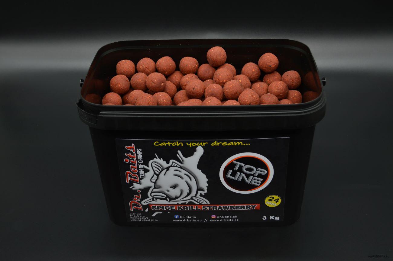 Spice Krill Strawberry TOP Line Boilies 3 Kg 24 mm